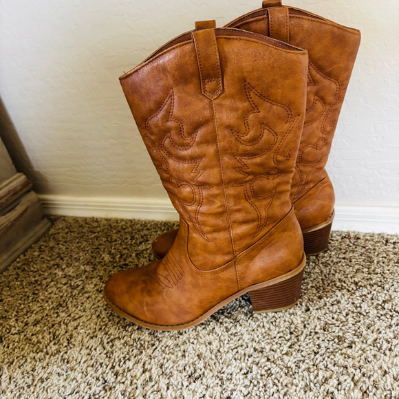 Women's West Blvd Cowboy Boots Brown 8.5 - Picture 6 of 7